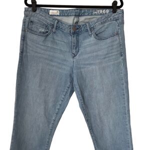 Gap 1969 Womens Jeans Size 32 Always Skinny Mid Rise Lunda Light Wash